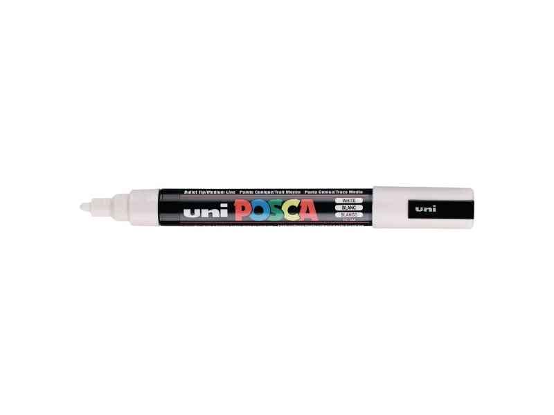Uni Posca Pc-5M Hvid Paintmarker - Perfekt til Kreativitet