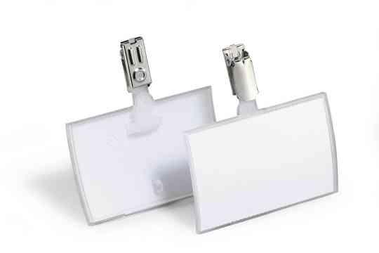 Navneskilt Click Fold 54X90 Mm Med Stropklemme - (25 Stk.)