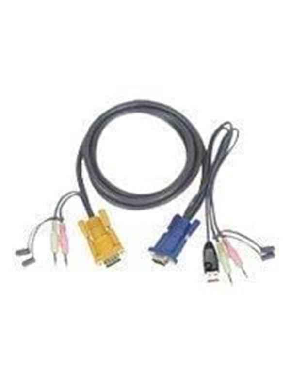 ATEN 2L-5302U - Tastatur, Mus, Video & Lydkabel 1,8 m