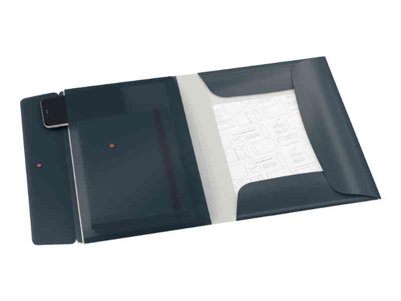 3-Klap Mappe Leitz Cosy A4 Pp Grå - (10 Stk.)
