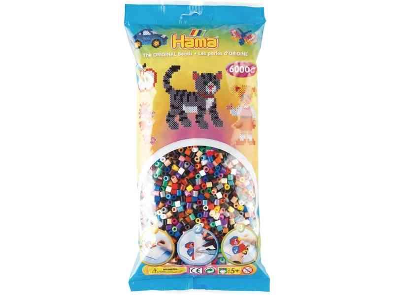 Perler Hama Midi Mix67, Assorterede Farver, Pose A 6.000 Stk.