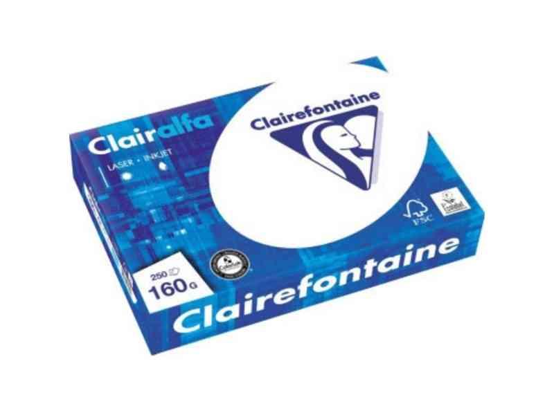Clairefontaine Clairalfa 2618C Universal Printerpapir Kontorpapir Din A4 160 G/M² 250 Blad Højhvid