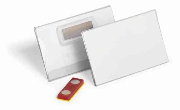 Navneskilt 54X90 Mm Med Magnet Place & Hold - (25 Stk.)