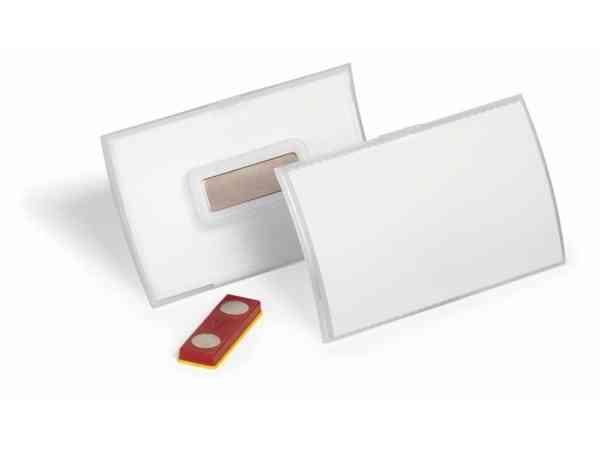 Navneskilt Click Fold 54x90 mm med magnet - 10 stk.