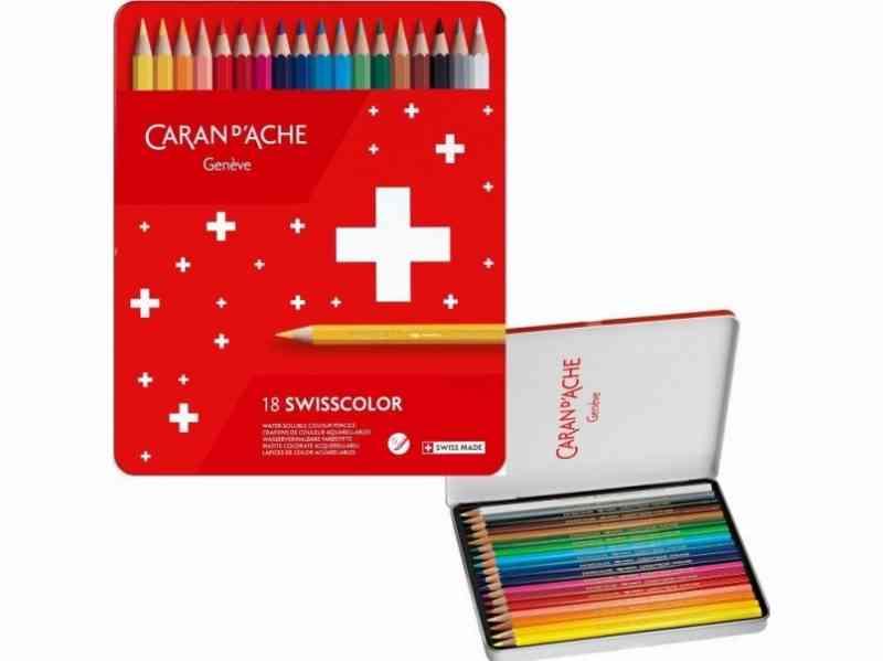 Caran D'Arche Aquarelle Farveblyanter - 18 Stk. Mix Farver