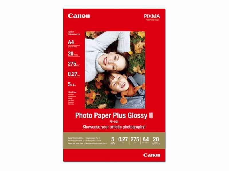 Canon Fotopapir Plus Glossy II A4 - 20 Ark - Skinnende