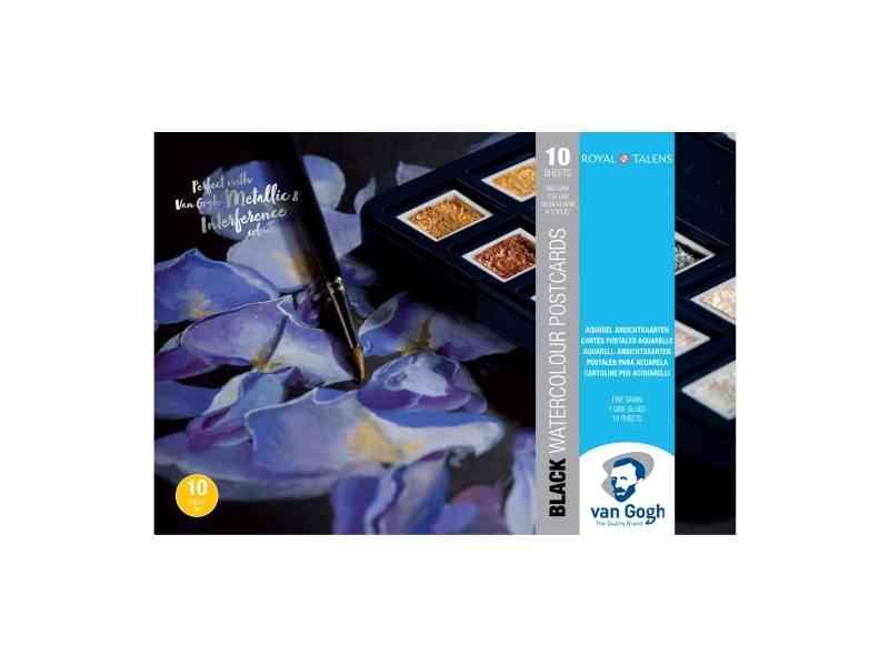 Talens Van Gogh Watercolour Postcards Black | 10.5 X 14.8 Cm (A6), 360 G, 10 Sheets
