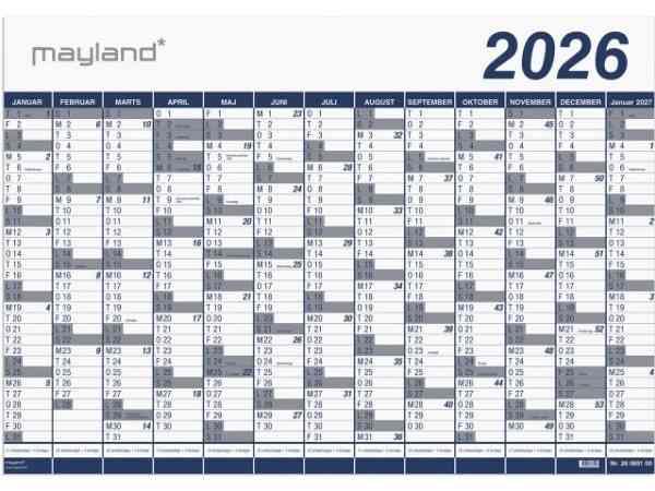 Kæmpekalender 2026 i PP-plast rør - Perfekt til planlægning!