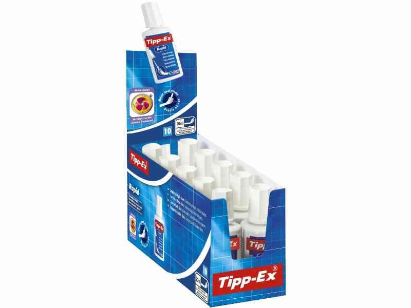 Tipp-Ex Rapid Korrigeringsvæske 20 Ml - 10 Stk. Tilbud!