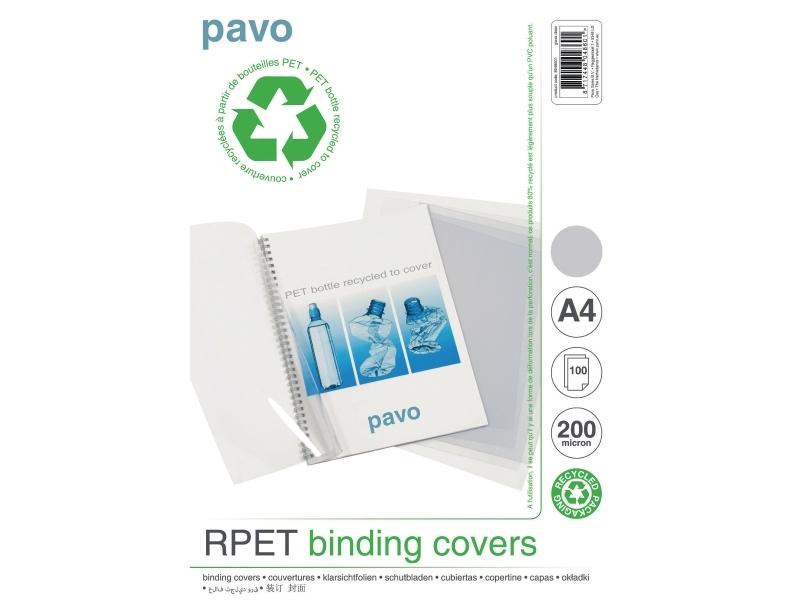 Indbindingsomslag Pavo A4, Transparent - 100 Stk. Pakke