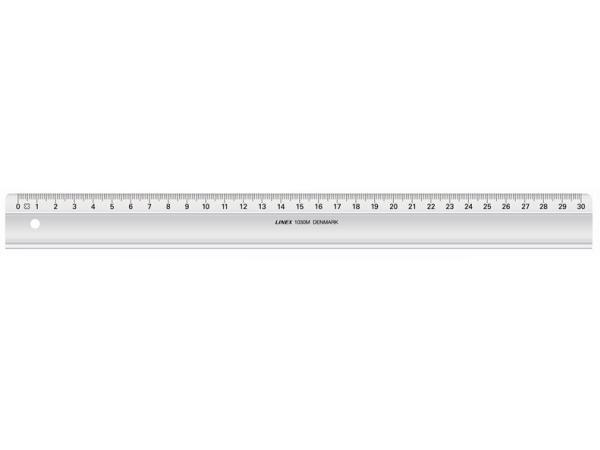 Linex 30 Cm Klar Plast Lineal - Ideel til Skrivearbejde