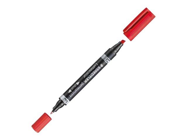 Staedtler Lumocolor Duo - Permanent Dobbeltspids Markør - Sort