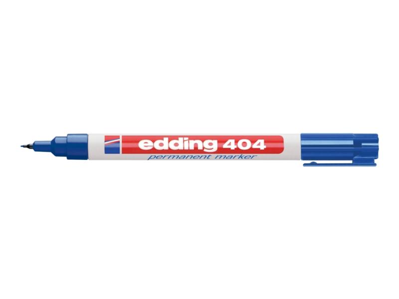 Edding 404 - Permanent Markør til Glas, Metal, Plastik - Blå