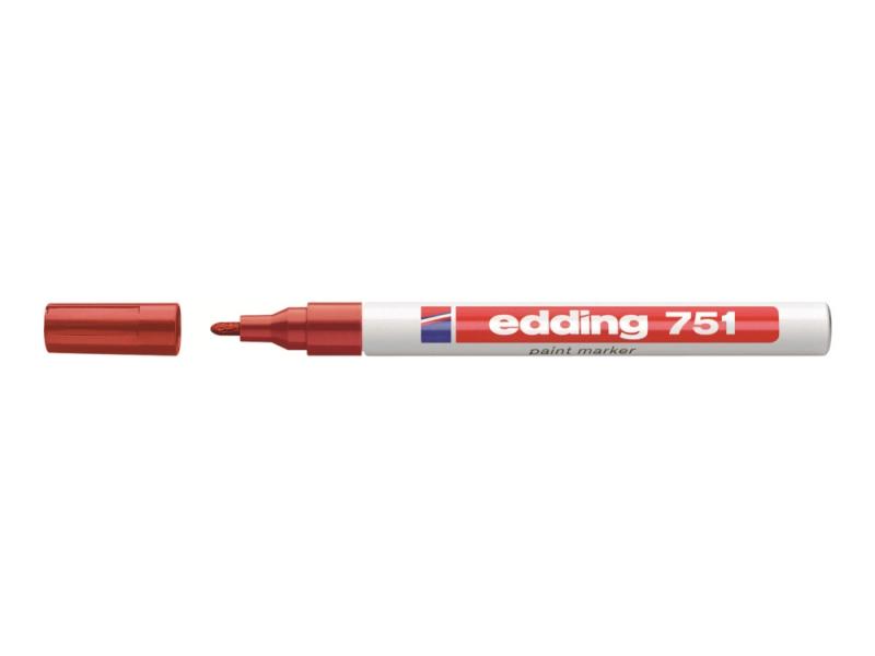 Rød Edding 751 Paintmarker - Perfekt til kreative projekter