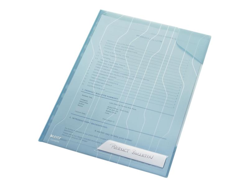 Leitz L-Formet Mappe til A4 - Blå - 40 Ark Kapacitet