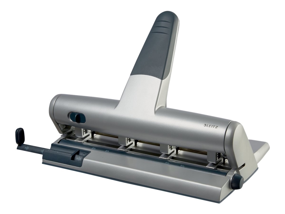 Leitz Akto 5114 Hullemaskine - 30 Ark - 4 Huller - Sølv
