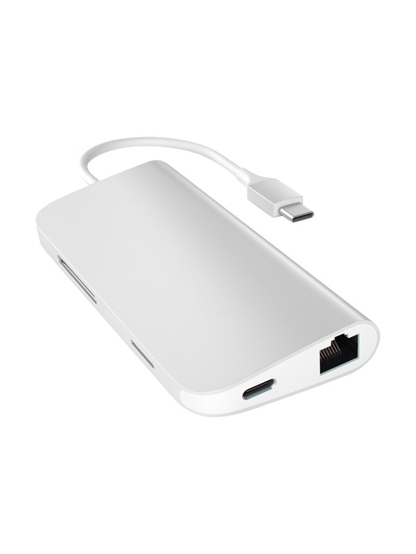 Satechi Type-C Multi-Port 4K Ethernet Dockingstation - Sølv