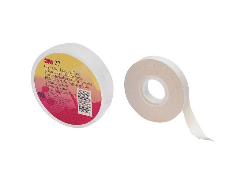 3M Scotch® 27 Tekstiltape Hvid 20 m x 12 mm - Supertilbud!