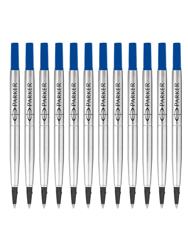 Parker Rollerball Refills, Medium, Blå - 12 Stk.
