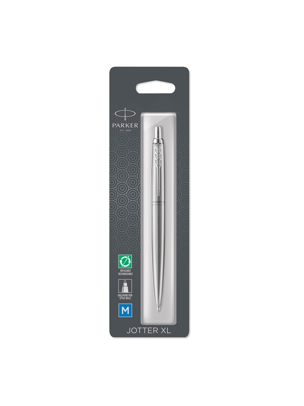 Parker Jotter XL Monokrom Grå Kuglepen - M Blå, 1 stk.