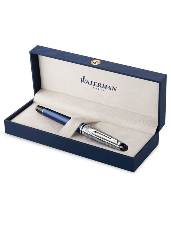 Waterman Expert Deluxe Fyldepen i Blå Lak - Gaveæske