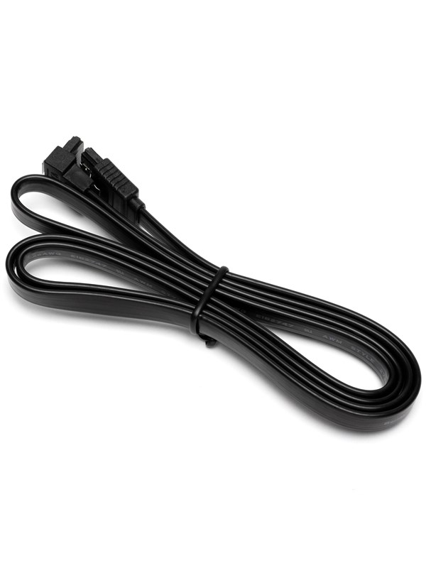 DUTZO SATA-kabel - Sort - 1 m - Lige & 90° stiktilbud