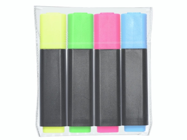 Tekstmarker Q-Line Assorteret 4 stk - Fantastisk tilbud!