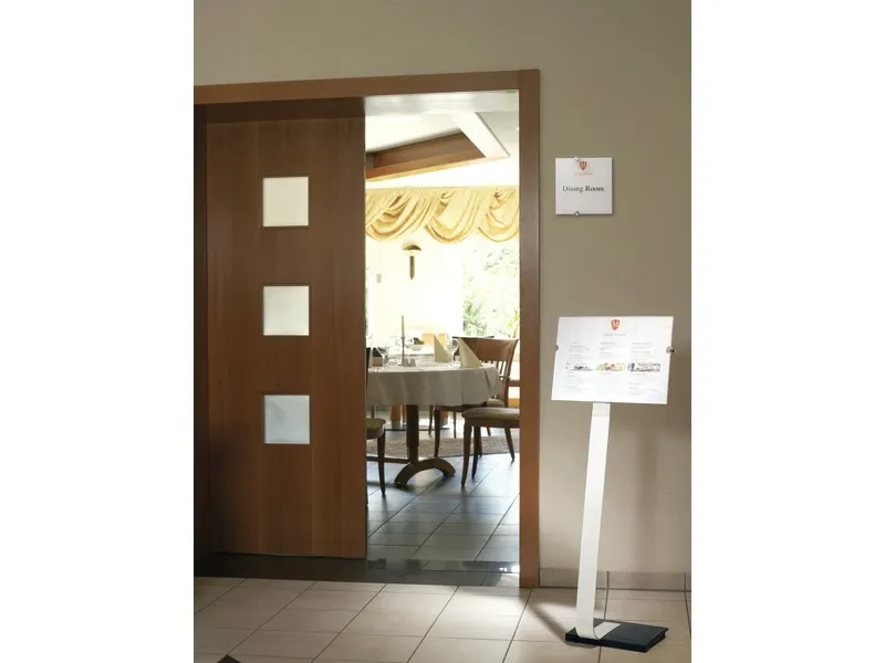 Gulvskilt Durable Crystal Sign Stand A3 Præsentationsstander