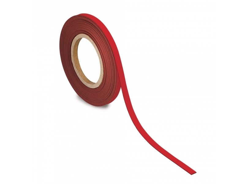 Maul Magnetbånd, 10 Mm X 10 M, Tykkelse: 1 Mm, Rødt Markerbart Identifikationstape, Ikke-Permanent Markør - 1 Stk (6524125)