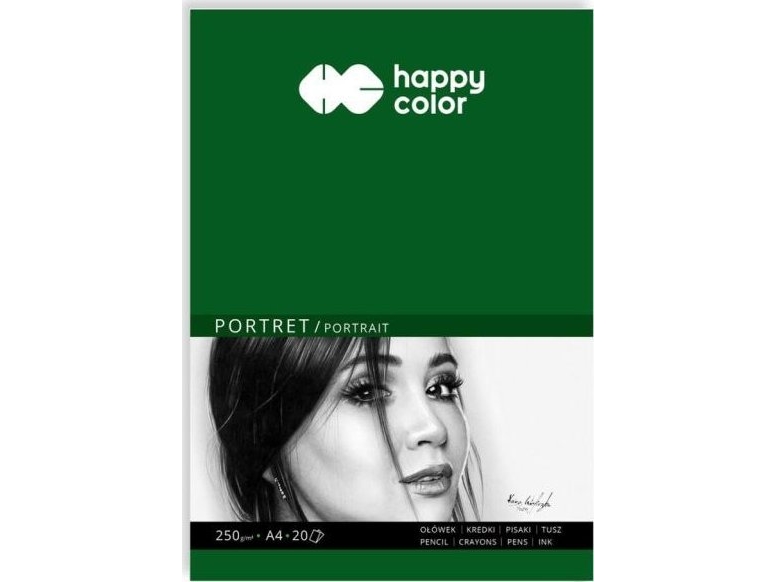 Happy Color Blok Portret, Art., A4, 20 Ark, 250G, Happy Color