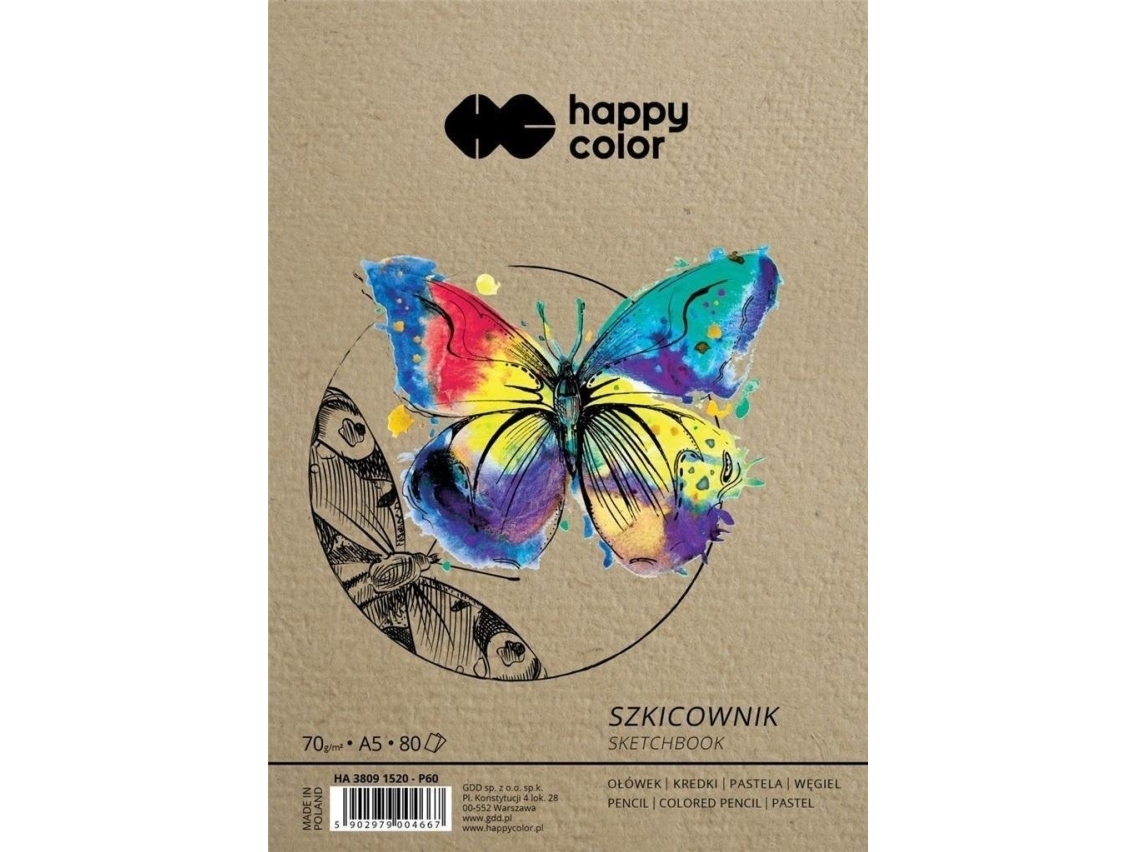 Spiralskitsebog 135X205mm 80K Happy Color