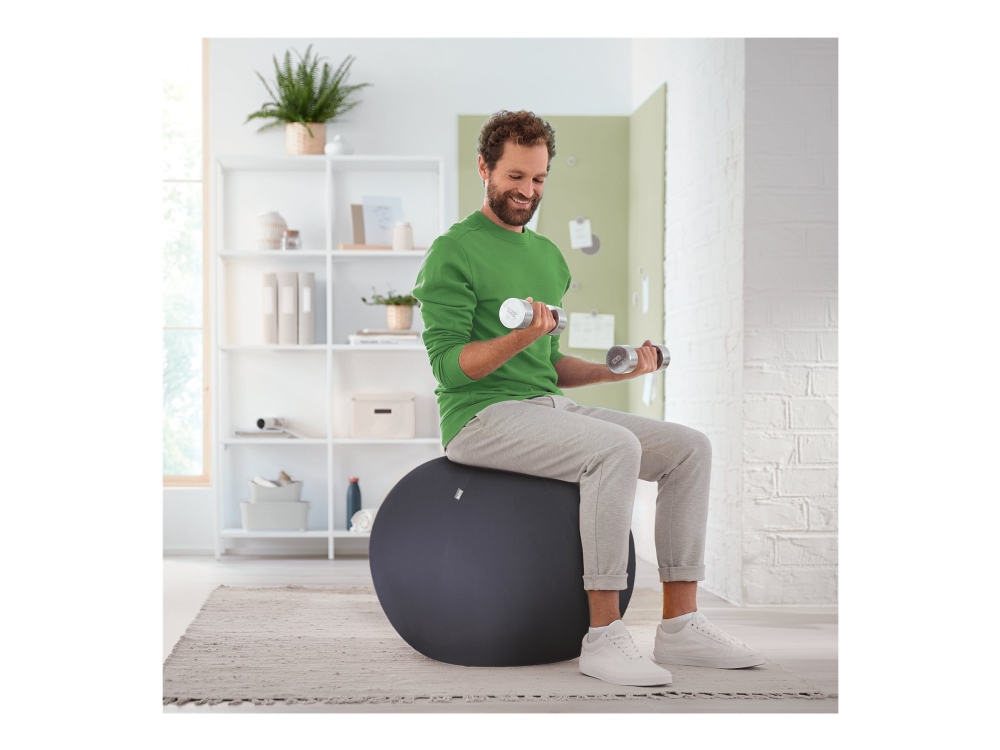 Leitz Ergo Active Balancebold 55 Cm Mørk Grå - Med Stopfunktion