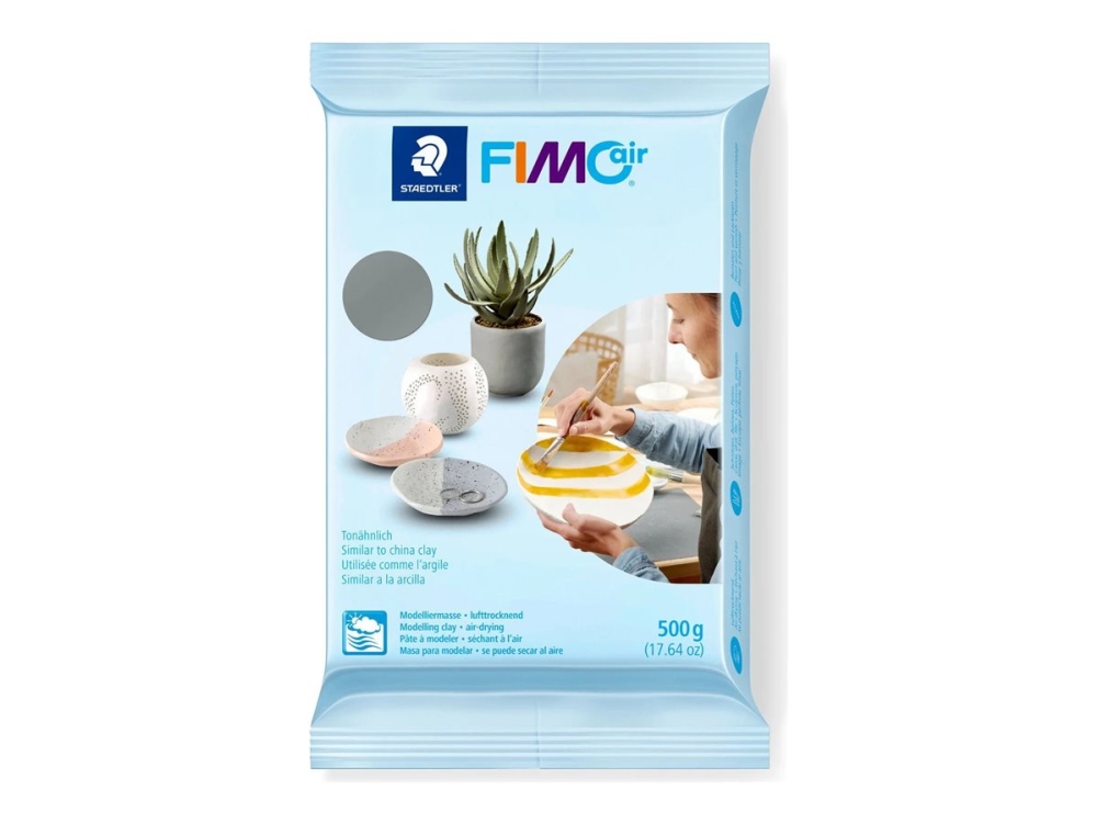 Fimoair 8100 - Ler Til Modellering - 500 G - Grå - 95 % Naturlige Ingredienser