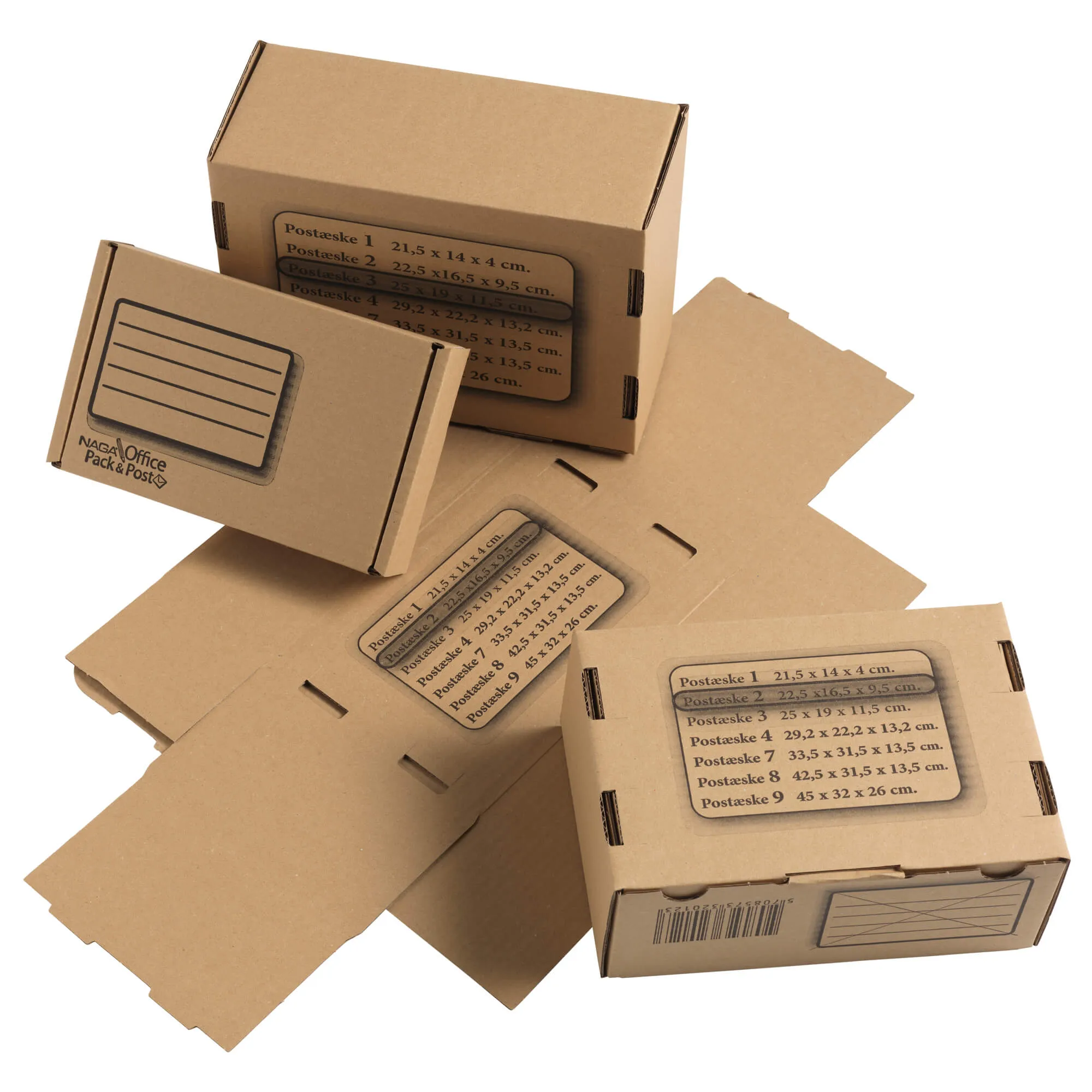 Pack&Post Postbox 3 Brun 77X77x7 Mm - (25 Stk.)