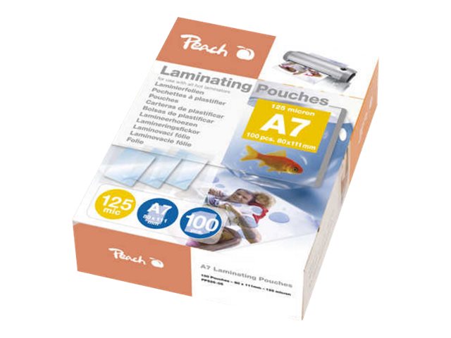 Lamineringslommer Peach A7 (74X105 Mm) 125 Micron - (100 Stk.)