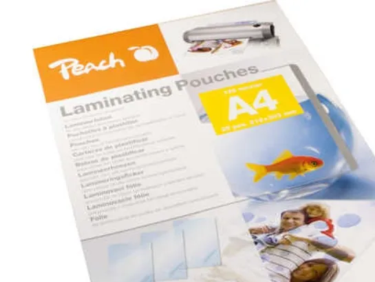 Peach - 25-Pakke - Skinnende Laminerende Lommer
