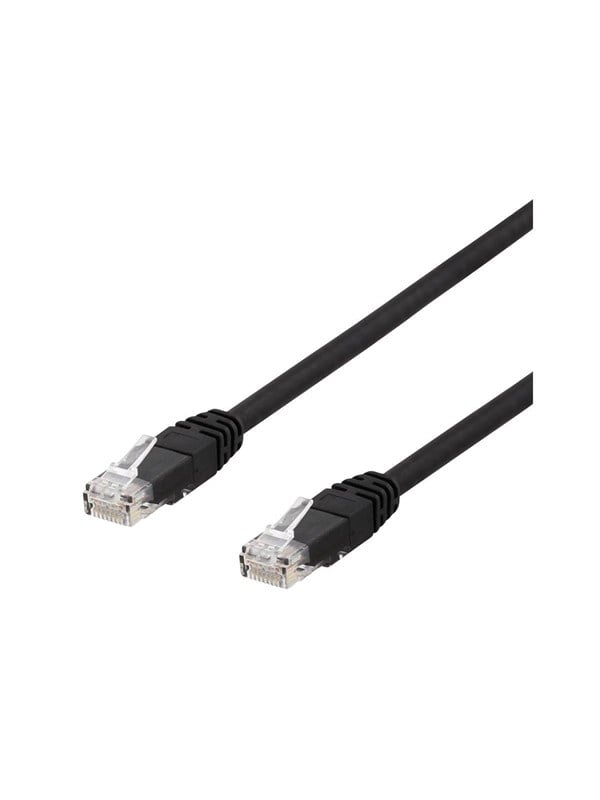 Deltaco TP-615SAU - patch cable - 15 m - black - Sort - 15 meter