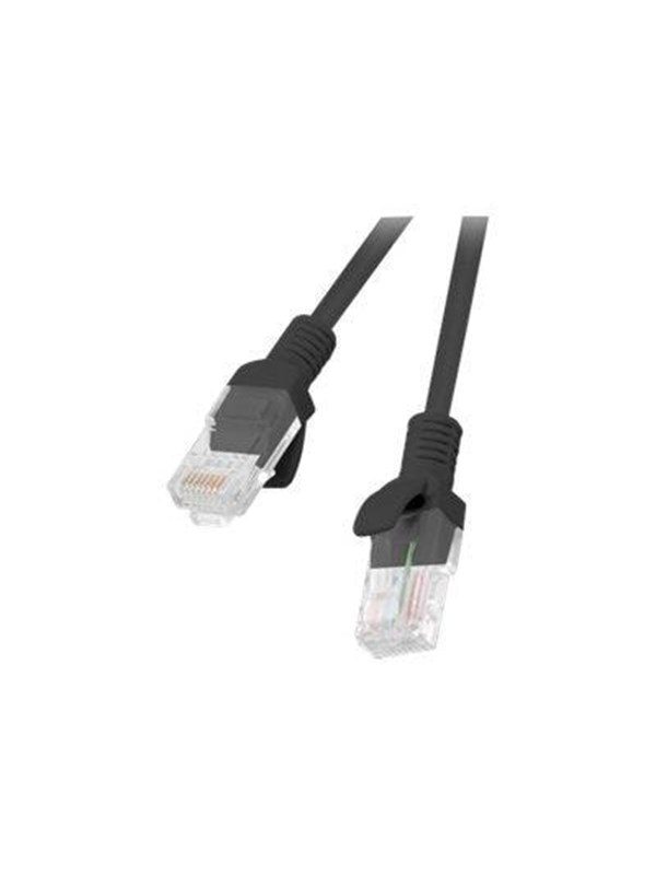 Lanberg patch cable - 25 cm - black RAL 9004 - Sort - 0.25 meter