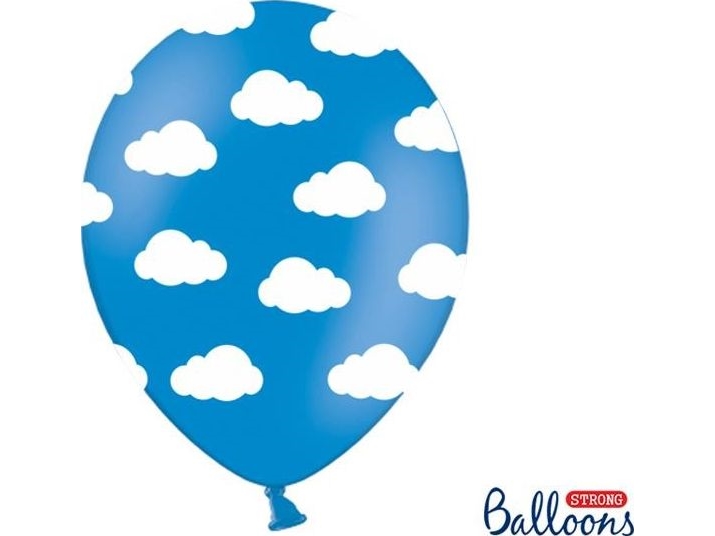 Party Deco Clouds-Ballon, Pastelblå, 30 Cm, 50 Stk Universal