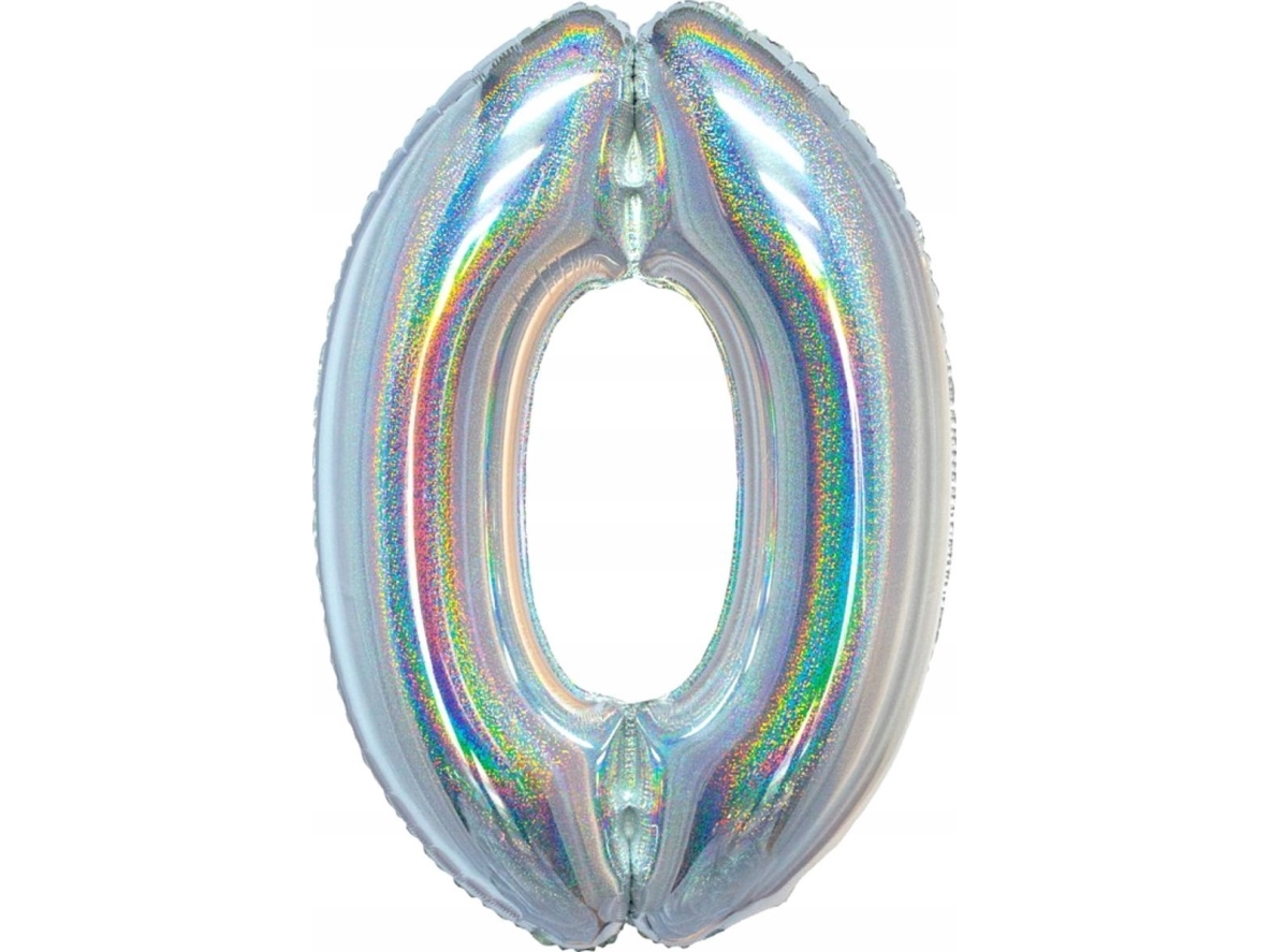 Godan Folieballon B_C Numeral0 Holografisk Sølv Ch-Bhs0 44703