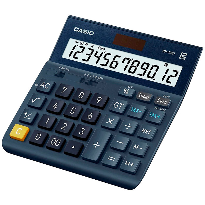 Casio DH-12ET 159x151x29mm bordregner blå