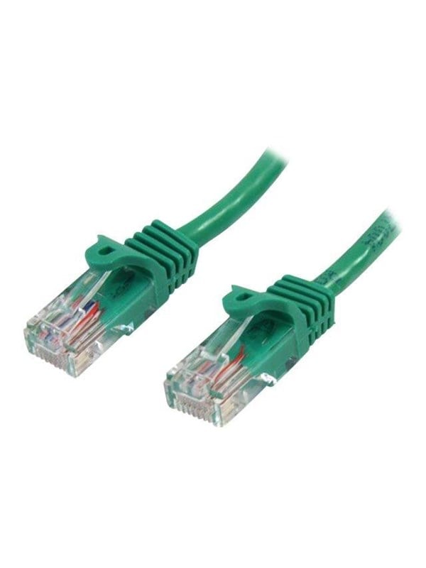 StarTech.com 0.5m Green Cat5e / Cat 5 Snagless Ethernet Patch Cable 0.5 m - patch cable - 50 cm - green - Grøn - 0.5 meter
