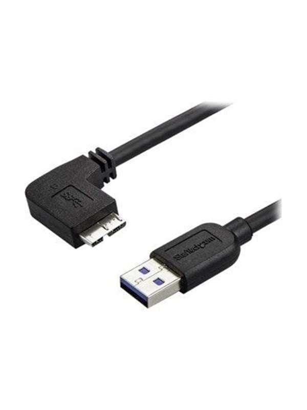 StarTech.com Slim Left-Angle Micro USB 3.0 Cable - M/M - USB 3.1 Gen 1 - USB cable - 2 m