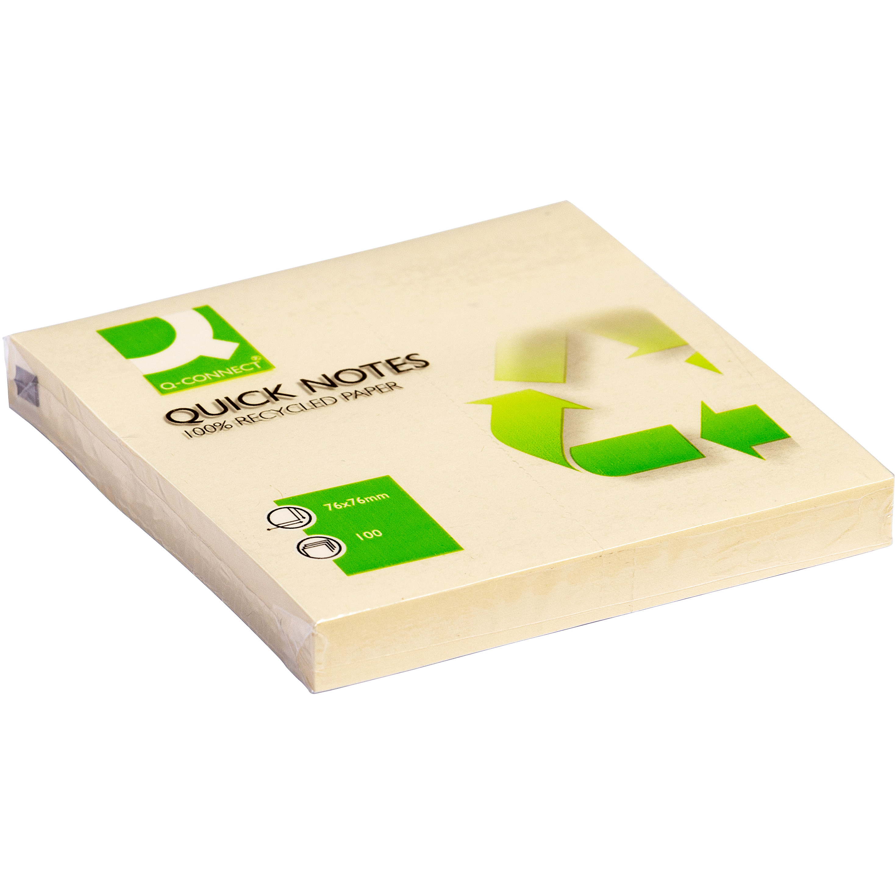 Q-connect notes 76x76mm gul 12stk