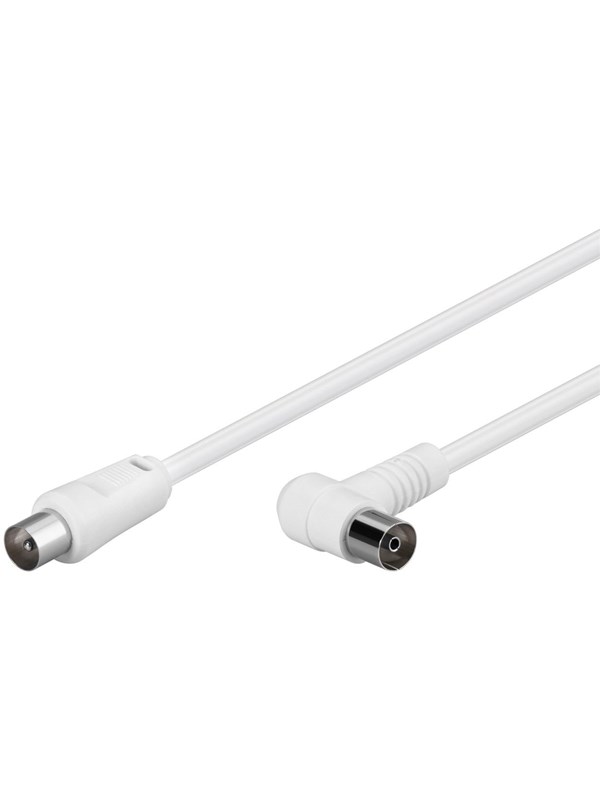 Pro Antenna cable angled 1x90° (IEC female/male) 80 dB - 2.5m