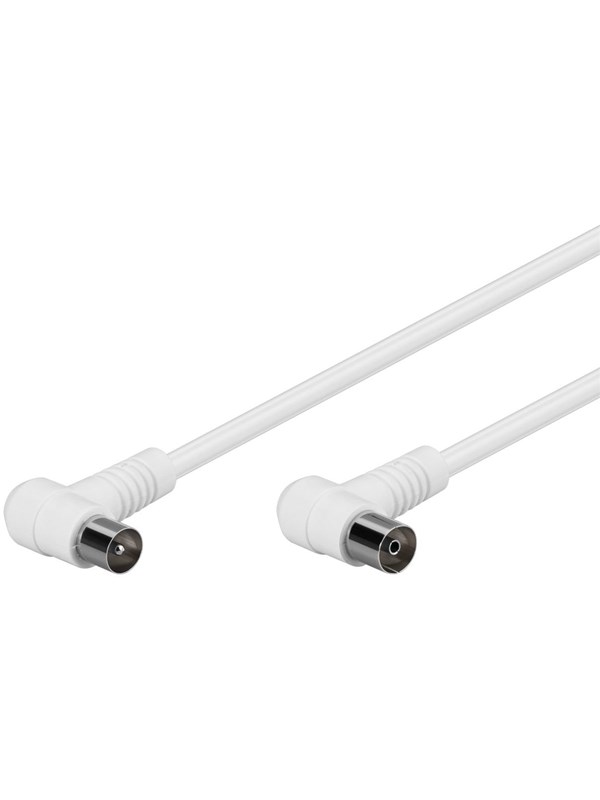 Pro Antenna cable angled 2x90° (IEC female/male) 80 dB - 1.5m