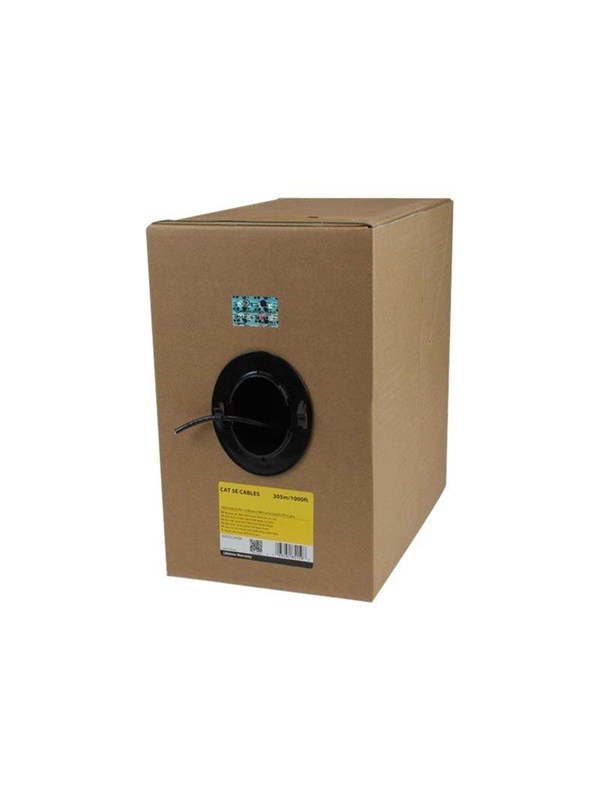 StarTech.com 1000 ft Bulk Roll of Black CMR Cat5e Solid UTP Riser Cable - Cat 5e Riser Cable - Cat.5e CMR Ethernet Cable - 24 AWG - Black (WIR5ECMRBK) - bulk cable - 304.9 m - black - Sort - 304 meter